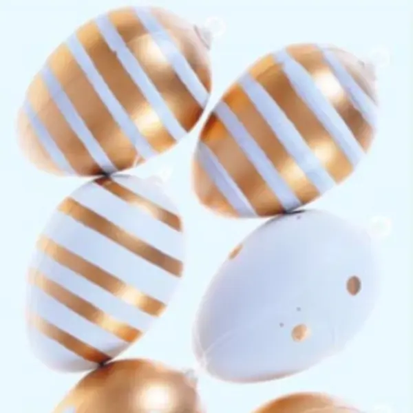 Vajíčka plast 6cm/6ks potisk 630