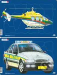 Helikoptéra/Policajné auto (2 v 1) (U3) - puzzle z kategorie Naučné puzzle