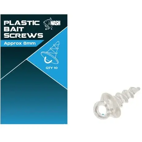 Nash držiak nástrahy plastic bait screw 10 ks - 8 mm