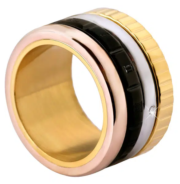 Troli Štvorfarebná oceľový prsteň 54 mm
