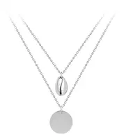 Troli Dvojitý oceľový náhrdelník s príveskami