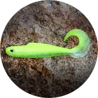 Redbass gumová nástraha twister kixter signal yellow g uv - xs 45 mm