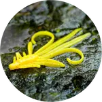 Redbass gumová nástraha nymfa yellow rg - xl 130 mm