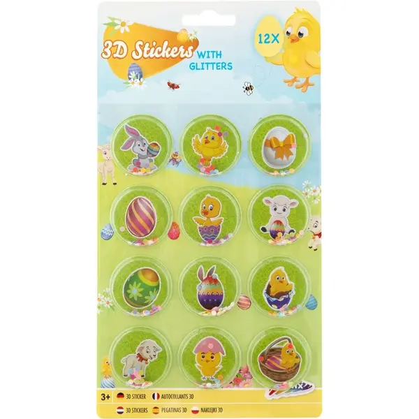 Samolepky Veľkonočné 3D trblietavé