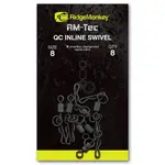 Ridgemonkey rýchlovýmenný obratlík na inline odpadávacie olova quick change inline swivel - veľkosť 8