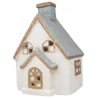 Anděl Domček s LED svietením 10 x 14 cm