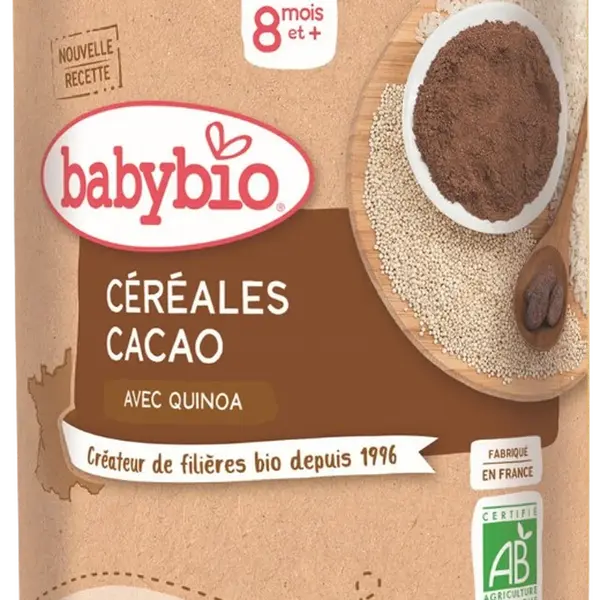 BABYBIO nemléčná bio kaše s kakaem 220 g