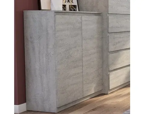 Skříňka Carlos 80 cm, šedý beton