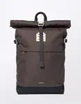 Batoh Sandqvist Icon Rolltop Backpack M Brown with natural leather
