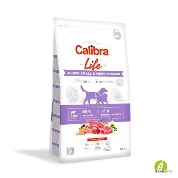 Calibra Dog Life Junior Small & Medium Breed Lamb 12 kg | Granule pro psy | P57069