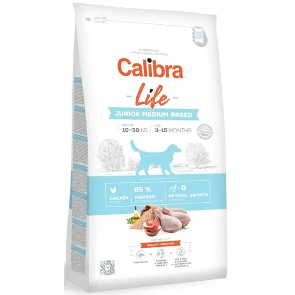Calibra Dog Life Junior Medium Breed Chicken 2,5 kg | Granule pro psy