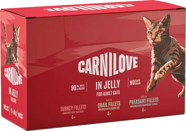 Kapsičky CARNILOVE pro dospělé kočky v želé multipack 12×85 g