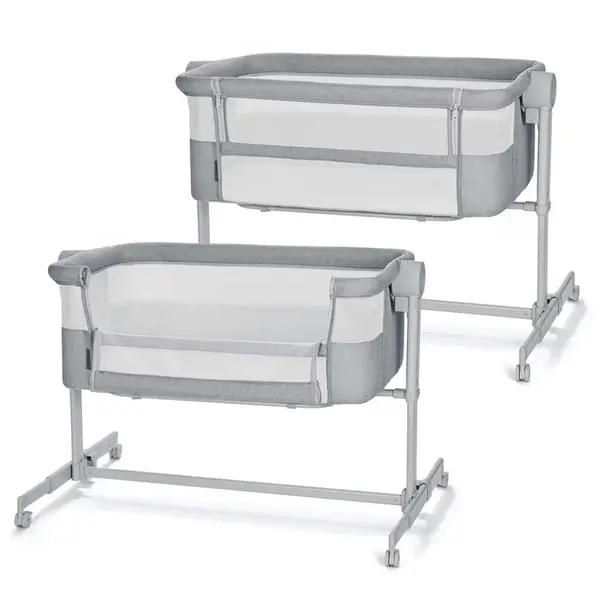 KINDERKRAFT Postieľka detská polohovateľná Nestee Up2 Full Light Grey