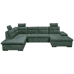 Livetastic SEDACÍ SOUPRAVA, textil, tmavě zelená