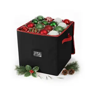 Relaxdays BOX Černý na vánoční koule 64 ks