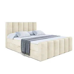ALTDECOR AMERICKÁ postel BOXI1-Z – 120 x 200 cm – H3 – béžová