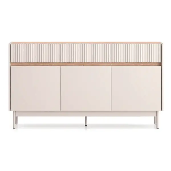 Selsey KOMODA Dunea kašmírově šedá/dekor dubu 154 cm