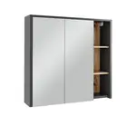 Vicco SKŘÍŇKA SE ZRCADLEM DO KOUPELNY Viola Grey/Artisan 80 x 75 cm s otevřenými policemi