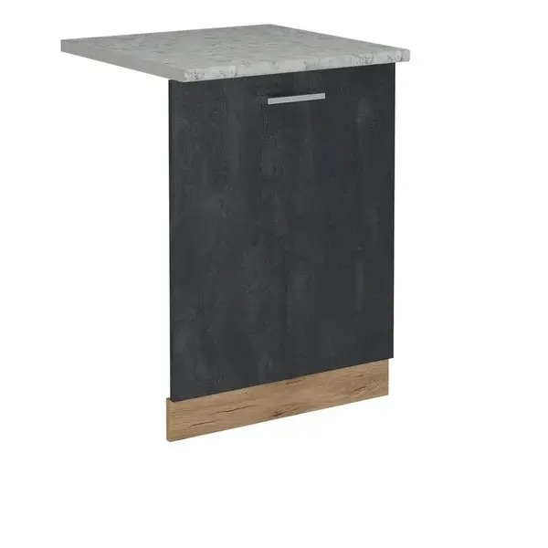 Vicco ČELNÍ PANEL MYČKY R-Line Černý beton 60 cm s pracovní deskou