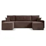 Beautysofa SEDACÍ SOUPRAVA Hektor U s funkcí spaní, hnědá