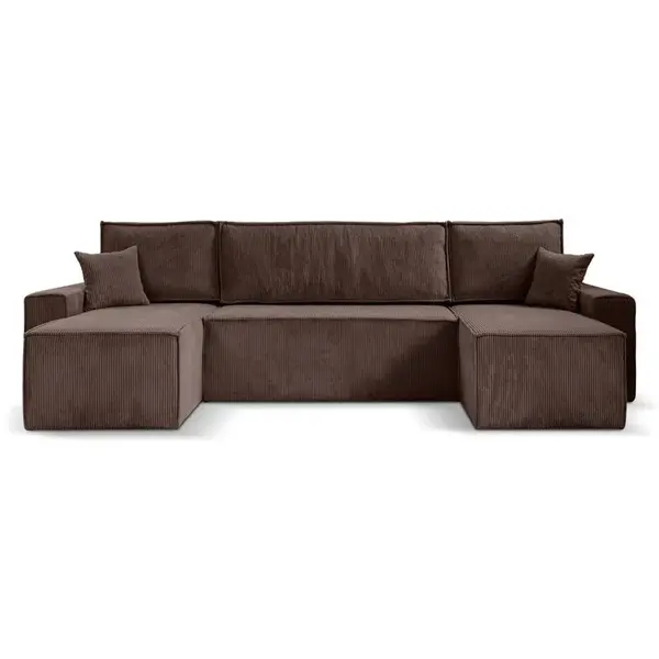Beautysofa SEDACÍ SOUPRAVA Hektor U s funkcí spaní, hnědá