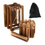 Relaxdays HRA Přírodní Černá Kubb 15-dílná