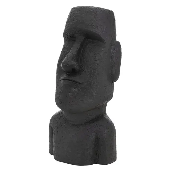 ECD-Germany SOCHA MOAI RAPA NUI, výška 53,5 cm, antracitová, z polyresinu