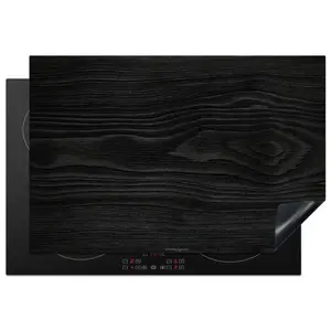 MuchoWow KRYT NA INDUKČNÍ DESKU Černá - vzhled dřeva 76x51.5 cm