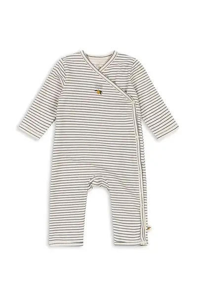 Konges Sløjd  dupačky dětské bavlněné s elastanem BASIC NEWBORN ONESIE GOTS