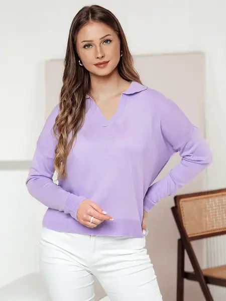 Dámský svetr VISTILLA v pastelové fialové