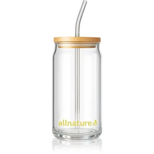 Allnature Sklenice s brčkem sklenice s brčkem 1 ks