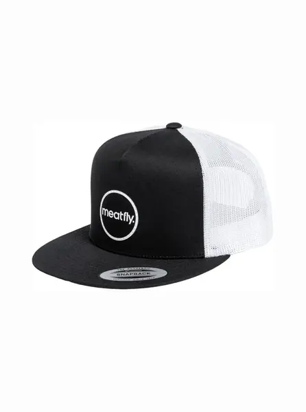 Meatfly kšiltovka Nevil Trucker Snapback Black | Černá | Velikost One Size