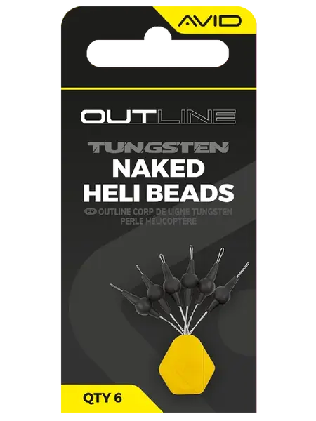 Avid carp zarážky outline tungsten naked heli beads