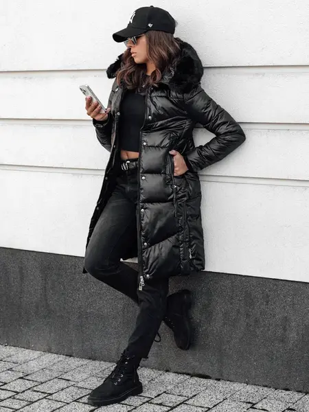 Dámská černá pikovaná bunda ULTRAWAY