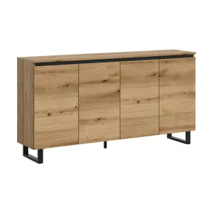 Livetastic ŠIROKÁ KOMODA, tmavý dub, 160/84/36 cm