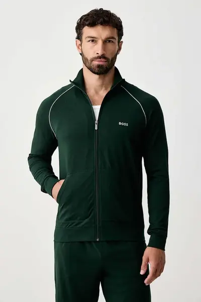 BOSS  rozepínací mikina pánská bavlněná s elastanem Mix&Match Jacket Z