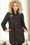 Z6712 DEWBERRY CREMONA WOMEN'S COAT-BLACK-1