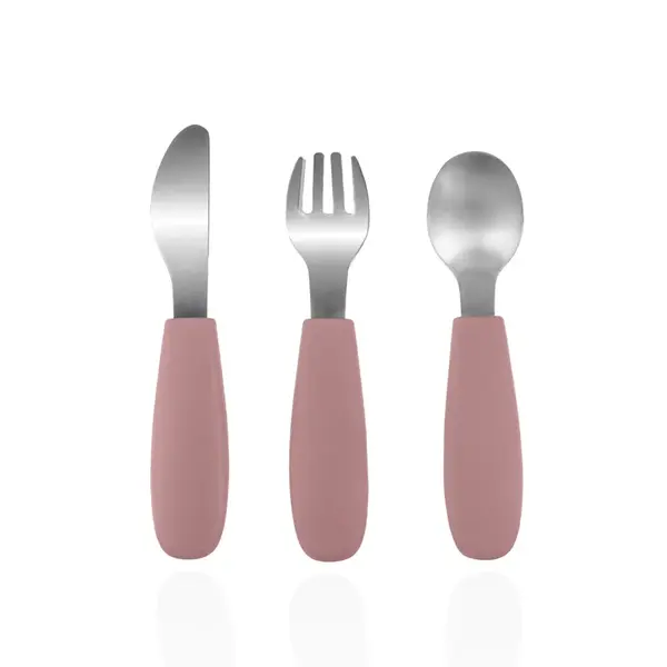 Zopa Silikonový dětský příbor, Old Pink 3