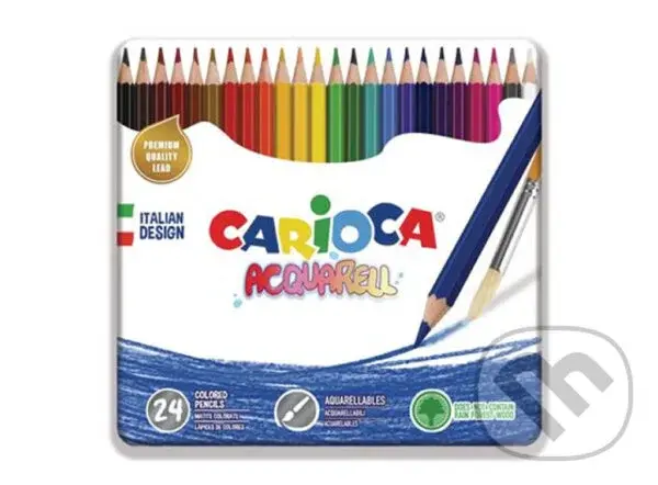 CARIOCA akvarelové pastelky v plechové krabičce 24 ks