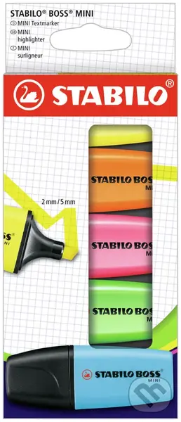 Zvýrazňovač  - STABILO BOSS MINI - 5 ks balenie