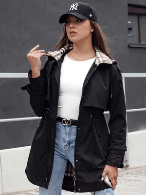 Kurtka damska parka FASHLOVE czarna Dstreet