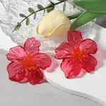 Flower Transparent Acrylic Stud Earrings