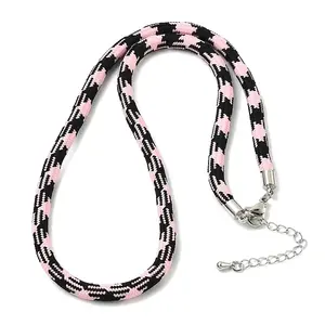 Ployester Core-Wrapped Round Cord Necklace Making