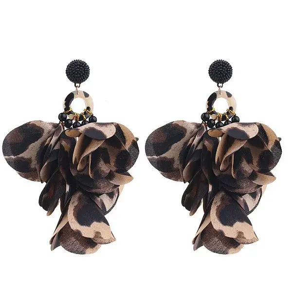 Alloy Acrylic Dangle Stud Earrings