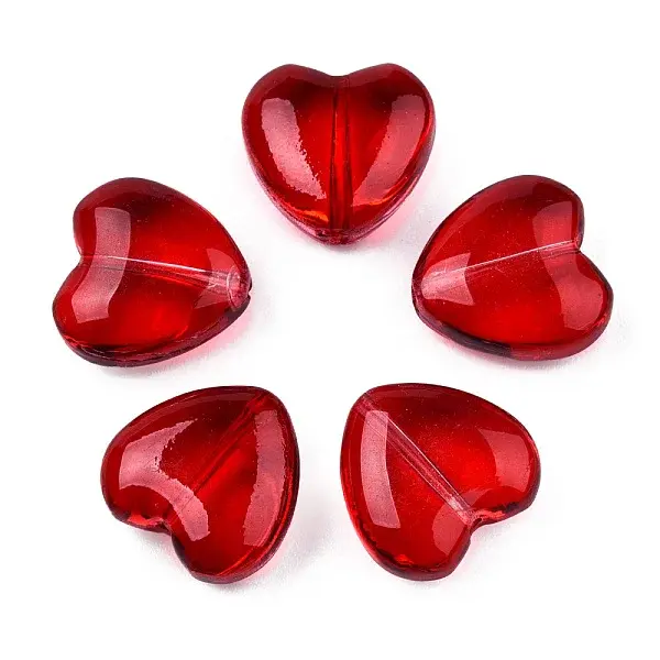 Transparent Spray Painted Glass Beads