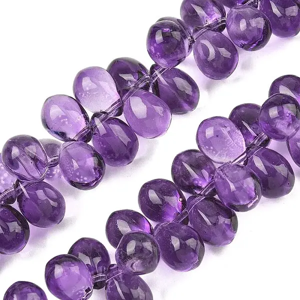 Baking Paint Transparent Glass Beads Strands