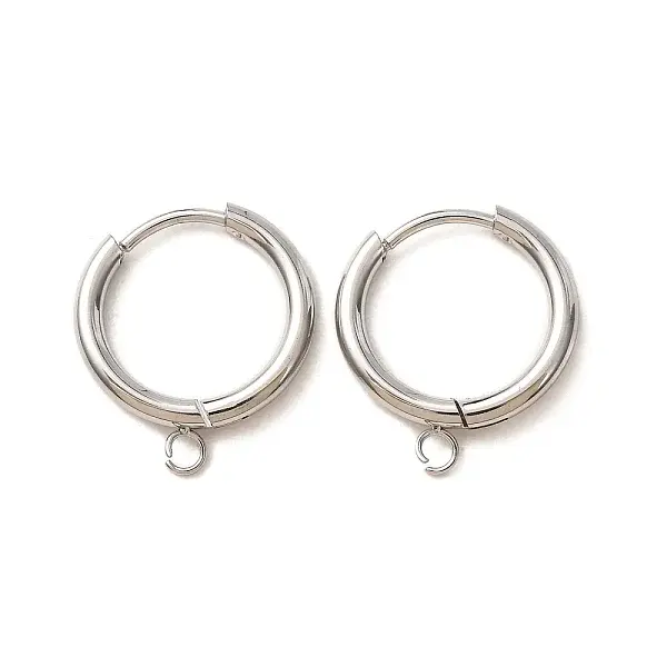 201 Stainless Steel Hoop Earring Findings