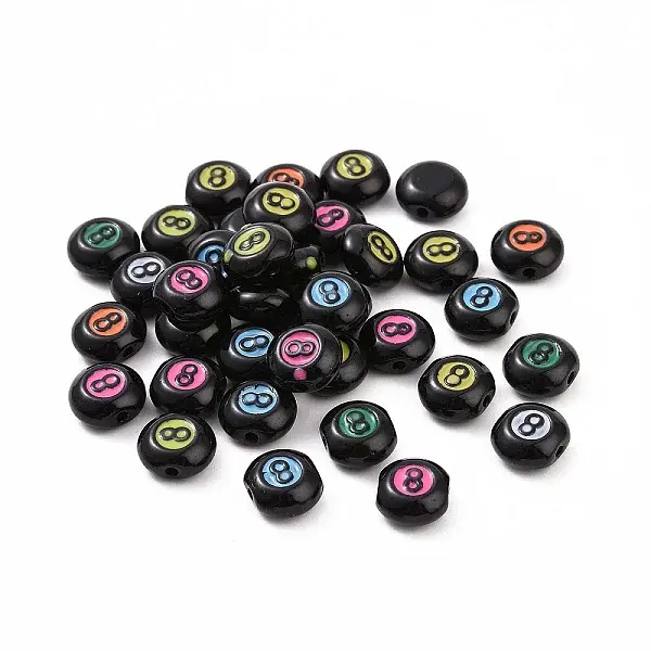 Spray Painted Alloy Enamel Beads