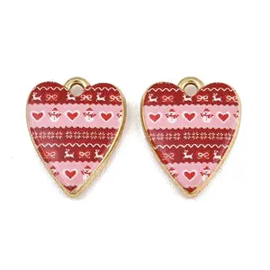 Christmas Printed Alloy Pendants
