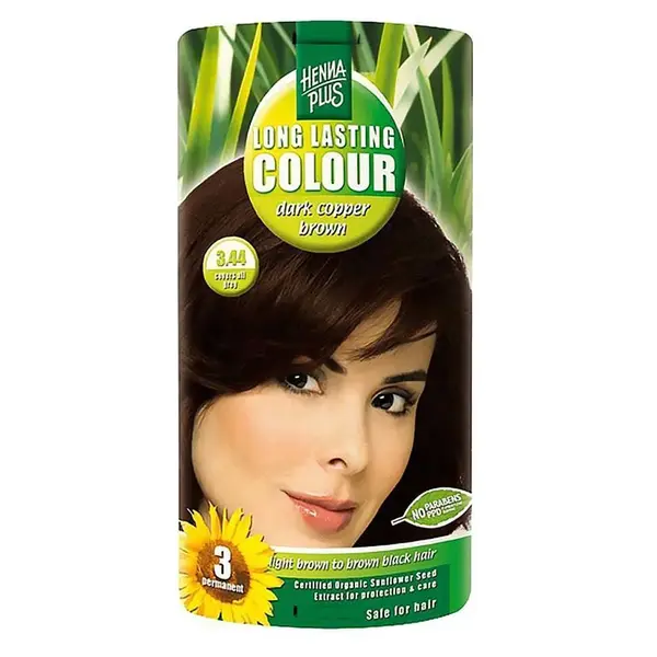 HENNA PLUS Prírodná farba na vlasy 3.44 Tmavo medená hnedá 100 ml